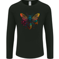 A Retrowave Bee Mens Long Sleeve T-Shirt Black