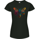 A Retrowave Bee Womens Petite Cut T-Shirt Black
