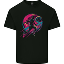 A Retrowave Football Player Soccer Kids T-Shirt Childrens Black
