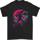 A Retrowave Football Player Soccer Mens T-Shirt 100% Cotton Black