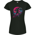 A Retrowave Football Player Soccer Womens Petite Cut T-Shirt Black