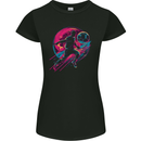 A Retrowave Football Player Soccer Womens Petite Cut T-Shirt Black