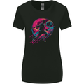 A Retrowave Football Player Soccer Womens Wider Cut T-Shirt Black