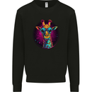 A Retrowave Giraffe Mens Sweatshirt Jumper Black
