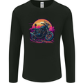 A Retrowave Motorbike Motorcycle Biker Mens Long Sleeve T-Shirt Black