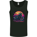 A Retrowave Motorbike Motorcycle Biker Mens Vest Tank Top Black