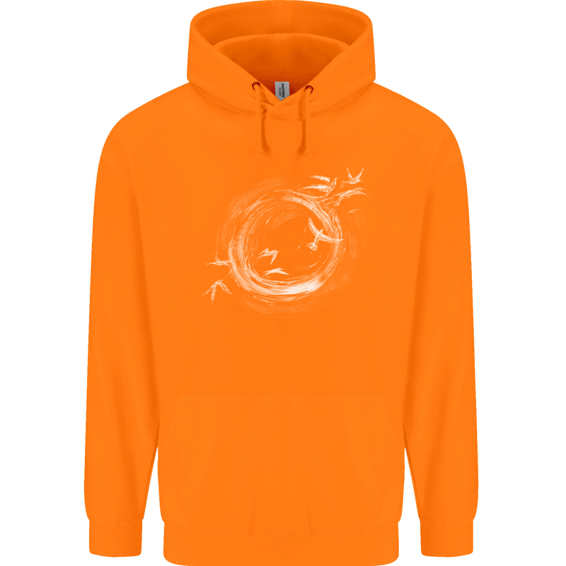 A Ring of Birds Birdwatching Birdwatcher Birding Childrens Kids Hoodie Orange
