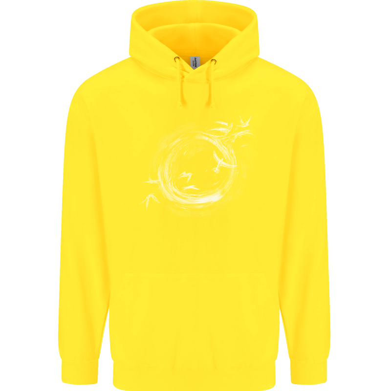 A Ring of Birds Birdwatching Birdwatcher Birding Childrens Kids Hoodie Yellow