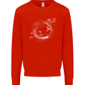 A Ring of Birds Birdwatching Birdwatcher Birding Kids Sweatshirt Jumper Bright Red
