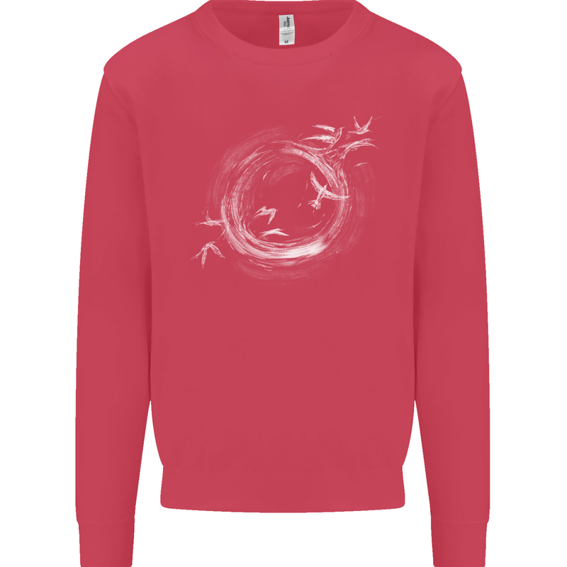 A Ring of Birds Birdwatching Birdwatcher Birding Kids Sweatshirt Jumper Heliconia