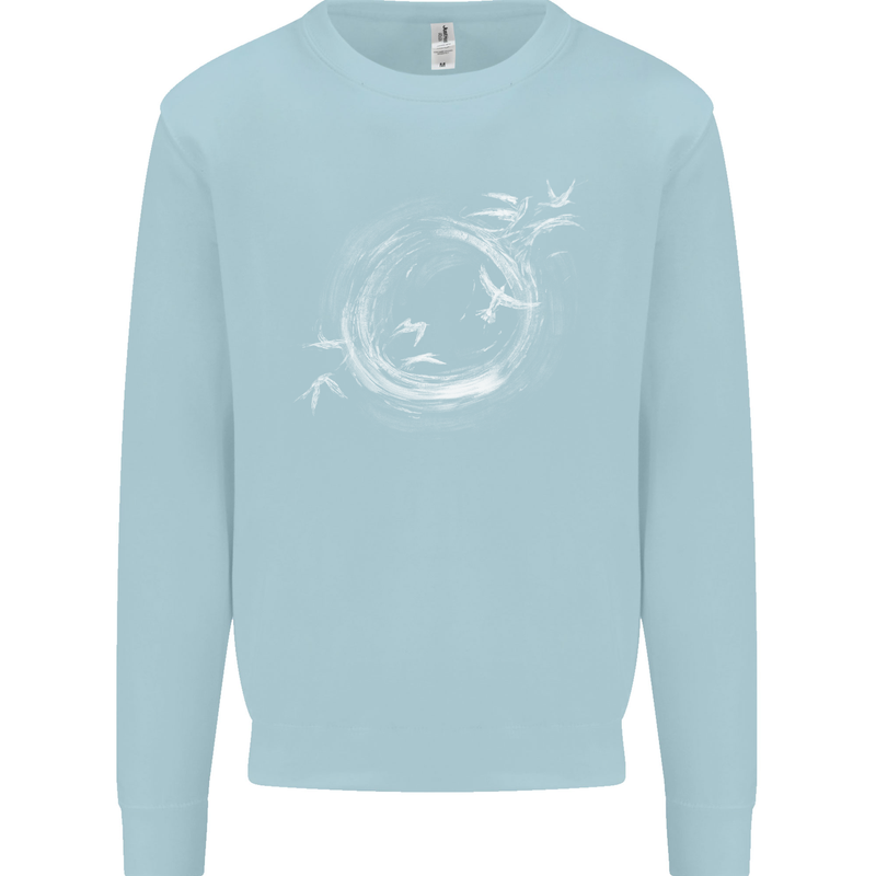 A Ring of Birds Birdwatching Birdwatcher Birding Kids Sweatshirt Jumper Light Blue