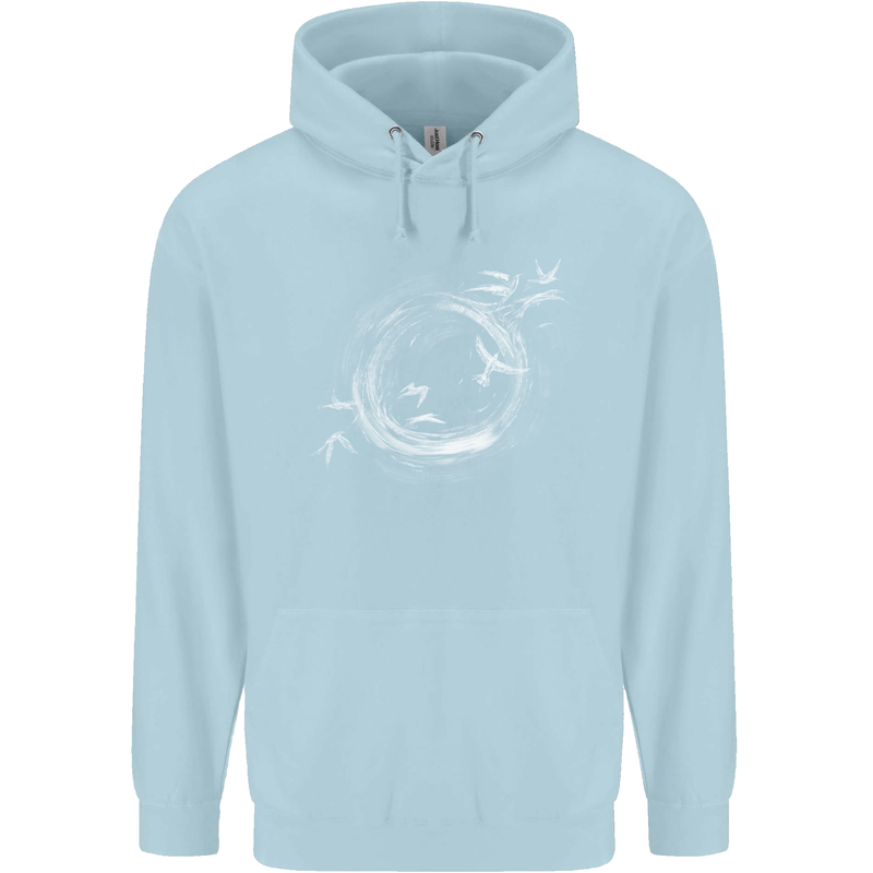 A Ring of Birds Birdwatching Birdwatcher Birding Mens 80% Cotton Hoodie Light Blue