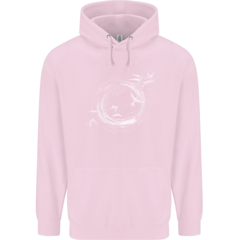 A Ring of Birds Birdwatching Birdwatcher Birding Mens 80% Cotton Hoodie Light Pink