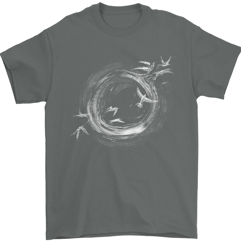 A Ring of Birds Birdwatching Birdwatcher Birding Mens T-Shirt 100% Cotton Charcoal