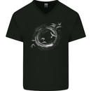 A Ring of Birds Birdwatching Birdwatcher Birding Mens V-Neck Cotton T-Shirt Black