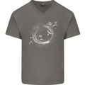 A Ring of Birds Birdwatching Birdwatcher Birding Mens V-Neck Cotton T-Shirt Charcoal