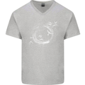 A Ring of Birds Birdwatching Birdwatcher Birding Mens V-Neck Cotton T-Shirt Sports Grey