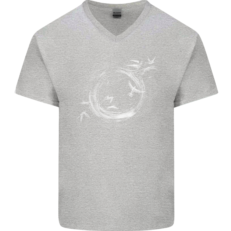 A Ring of Birds Birdwatching Birdwatcher Birding Mens V-Neck Cotton T-Shirt Sports Grey