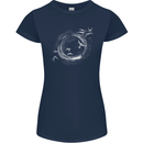 A Ring of Birds Birdwatching Birdwatcher Birding Womens Petite Cut T-Shirt Navy Blue