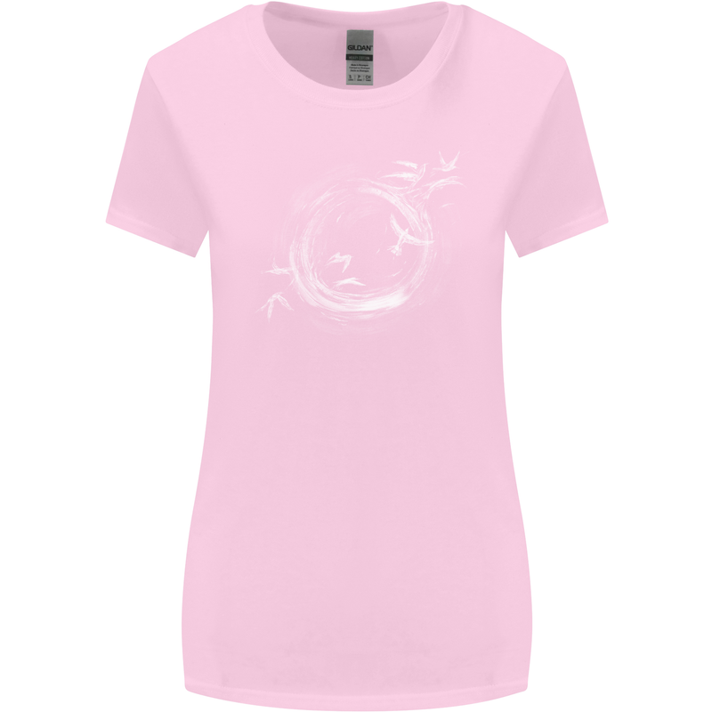 A Ring of Birds Birdwatching Birdwatcher Birding Womens Wider Cut T-Shirt Light Pink