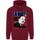 A Riot Martin Luther King Black Lives Matter Childrens Kids Hoodie Maroon