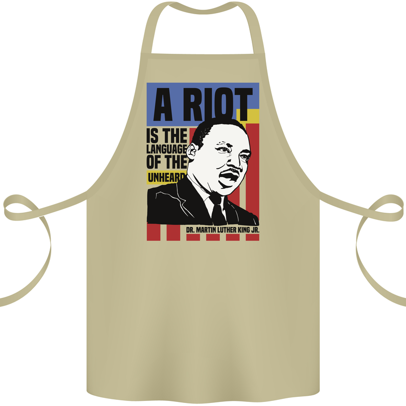 A Riot Martin Luther King Black Lives Matter Cotton Apron 100% Organic Khaki