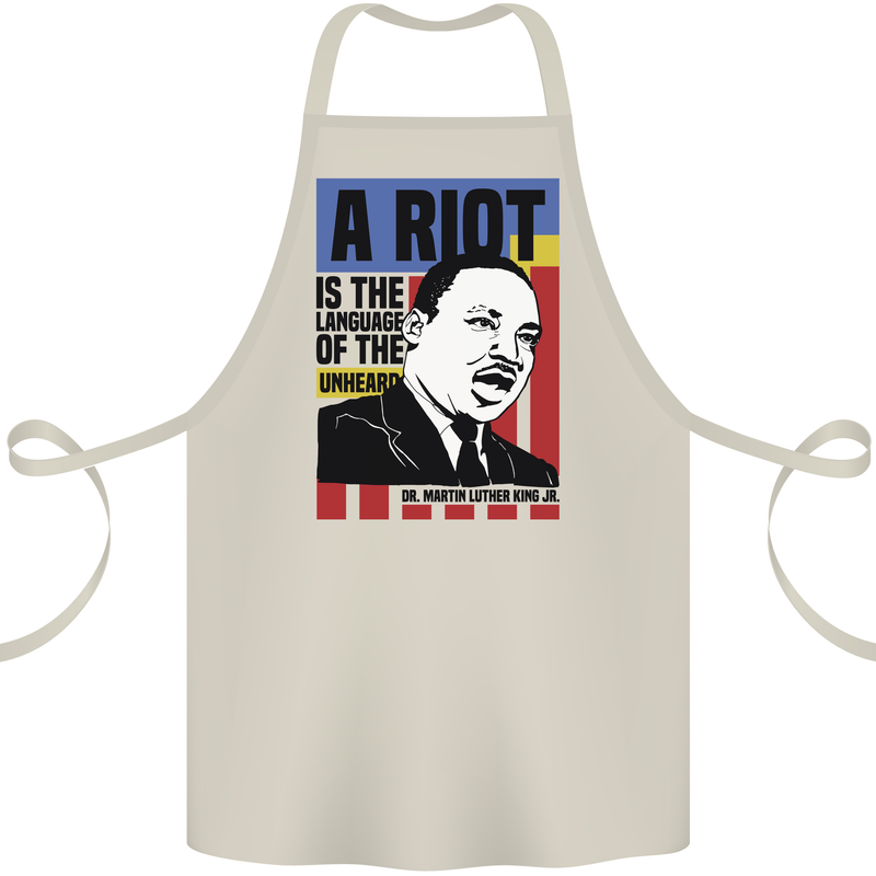 A Riot Martin Luther King Black Lives Matter Cotton Apron 100% Organic Natural