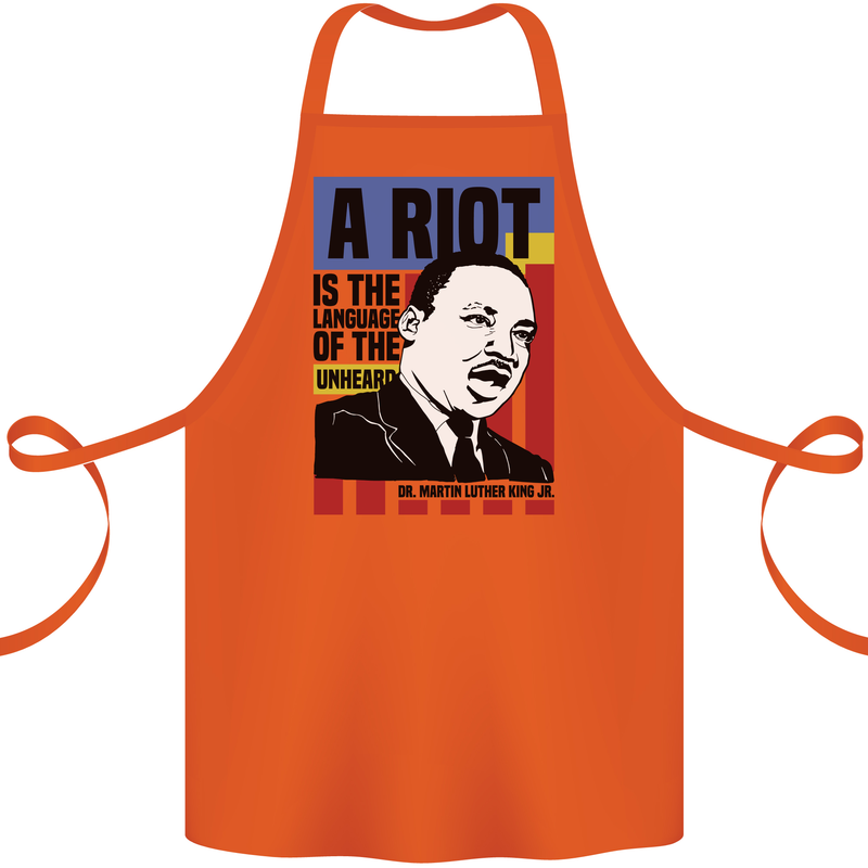 A Riot Martin Luther King Black Lives Matter Cotton Apron 100% Organic Orange