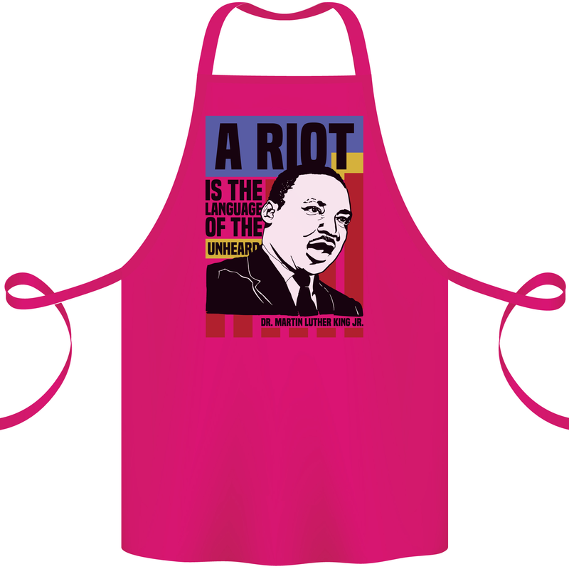 A Riot Martin Luther King Black Lives Matter Cotton Apron 100% Organic Pink