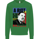 A Riot Martin Luther King Black Lives Matter Kids Sweatshirt Jumper Irish Green