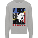 A Riot Martin Luther King Black Lives Matter Kids Sweatshirt Jumper Sports Grey