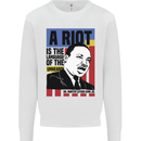 A Riot Martin Luther King Black Lives Matter Kids Sweatshirt Jumper White