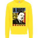 A Riot Martin Luther King Black Lives Matter Kids Sweatshirt Jumper Yellow