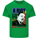 A Riot Martin Luther King Black Lives Matter Kids T-Shirt Childrens Irish Green