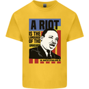 A Riot Martin Luther King Black Lives Matter Kids T-Shirt Childrens Yellow