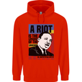 A Riot Martin Luther King Black Lives Matter Mens 80% Cotton Hoodie Bright Red