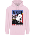 A Riot Martin Luther King Black Lives Matter Mens 80% Cotton Hoodie Light Pink