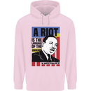 A Riot Martin Luther King Black Lives Matter Mens 80% Cotton Hoodie Light Pink