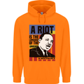 A Riot Martin Luther King Black Lives Matter Mens 80% Cotton Hoodie Orange