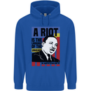 A Riot Martin Luther King Black Lives Matter Mens 80% Cotton Hoodie Royal Blue