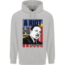 A Riot Martin Luther King Black Lives Matter Mens 80% Cotton Hoodie Sports Grey
