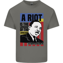 A Riot Martin Luther King Black Lives Matter Mens Cotton T-Shirt Tee Top Charcoal