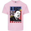 A Riot Martin Luther King Black Lives Matter Mens Cotton T-Shirt Tee Top Light Pink