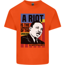 A Riot Martin Luther King Black Lives Matter Mens Cotton T-Shirt Tee Top Orange