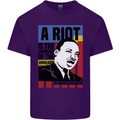 A Riot Martin Luther King Black Lives Matter Mens Cotton T-Shirt Tee Top Purple