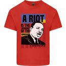 A Riot Martin Luther King Black Lives Matter Mens Cotton T-Shirt Tee Top Red
