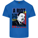 A Riot Martin Luther King Black Lives Matter Mens Cotton T-Shirt Tee Top Royal Blue