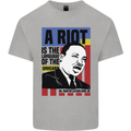 A Riot Martin Luther King Black Lives Matter Mens Cotton T-Shirt Tee Top Sports Grey