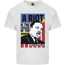 A Riot Martin Luther King Black Lives Matter Mens Cotton T-Shirt Tee Top White