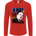 A Riot Martin Luther King Black Lives Matter Mens Long Sleeve T-Shirt Red